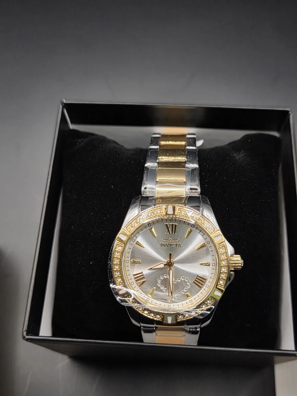 Invicta Two-Tone Stainless Steel Watch with Crystal Bezel